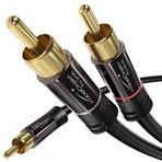 KabelDirekt 5 m Siyah RCA Y Kablosu