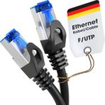 KabelDirekt – 5x 15m – Ethernet Kablosu, Ağ Kablosu, LAN – 0,25-30m arasında mevcuttur (Gigabit Ağlar için Fiber Hızı, RJ45 ile Switch/Router/Modem, siyah/gümüş)