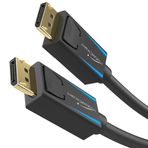 KabelDirekt - 8K / 60Hz DisplayPort Kablosu 1.4-2 m - Oyun bilgisayarları/dizüstü bilgisayarları, 4K / 8K oyun monitörleri ve ultra hızlı 144Hz / 165Hz / 240Hz için boşluksuz korumalı DP kablosu
