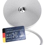 KabelDirekt – cırt kablo bağı – 15 m×20mm – istenen boyutta kesilebilir, yeniden kullanılabilir (kesilebilir cırt rulosu, tekrar kapatılabilir bant kabloları vs. bağlar, beyaz)