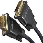 KabelDirekt – Dual Link DVI kablosu – ferrit çekirdekli, örgü ve tam metal fişli – 5 m (dijital DVI-D/24+1 monitör kablosu, DVI üzerinde, 60 Hz'de 2560 × 1600'e kadar veya Full HD/1080p, naylon)