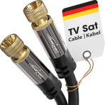 KabelDirekt – Sat/Anten Kabluso, Koaksiyel Kablolar – 15m – Metal F Konnektörlü 4K TV Uydu Kablosu – 0,5-30m arasında mevcut (Radyo/TV, DVB-T, DVB-C, DVB-S/DVB-S2, internet, siyah)