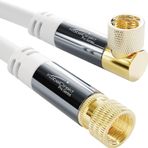 KabelDirekt – Sat/Anten Kabluso, Koaksiyel Kablolar – 90° açılı/düz – 1m – 4K TV Uydu Kablosu, F Konnektör – 0,5-30m arasında mevcut (Radyo/TV, DVB-T, DVB-C, DVB-S/DVB-S2, internet, beyaz)