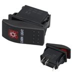 Kabin Sembollü Işıklı 3 Pinli On-Off 12-24V Marin Switch
