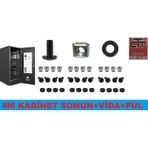 Kabinet Somunu Rack Kabin-Server Kafes Somun+Siyah Vida+Siyah Pul 50 Adet