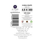 Kablo Bağı 4.8 x 300 Plastik Cırt Kelepçe – Kablo Düzenleyici – Cable Tie