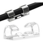 Kablo Klipsi Paketi, 20 Adet Yapışkanlı Kablo Tutucu Klips, Yapıştırıcı Akrilik Ile, Çalışma Masası, Güç Kablosu, USB Şarj Kablosu, Şarj Kablosu Vb. Için Güvenli Altlık, Şeffaf