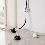 Kablo Sabitleme 10'lu Masaüstü Kablo Düzenleyici Klipsler, USB ve Şarj Kablosu Tutucu, Siyah & Beyaz Minimalist Tasarım Duvar Fayans Yapışır
