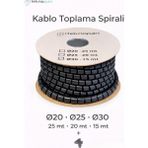 Kablo Toplama Spirali ( 1 Makara ) Halojensiz - Kablo Düzenleyici- Teknopan - Siyah - Q25- 20 Metre