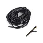 Kablo Toplama Spirali Helezon 4 Mm 10 Metre Siyah