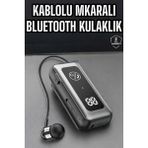 Kablolu Bluetooth Kulaklık Kulak Içi Stereo Mikrofonlu Dijital Göstergeli Nemere - Renkli - 1