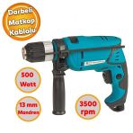 Kablolu Catpower 220V 500 Watt Cift Vitesli Darbeli 13 Mm Mandren Destek Kollu Delici Matkap