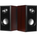 Kablolu Hoparlörler Bilgisayar Ahşap Subwoofer Hoparlörler 3.5mm Bas Stereo ile Pc Masaüstü Dizüstü Dizüstü Müzik Çalar | Taşınabilir Hoparlörler (Maun) - Kahverengi