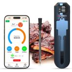 Kablosuz Akıllı Gıda Termometresi | Isıya Dayanıklı Prob – Mangal, Fırın, Airfryer (0-300°C)– Ios & Android - Siyah