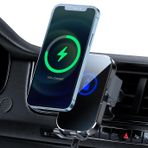 Kablosuz Araç Şarj Cihazı, Redmaple 15W Hızlı Şarj Otomatik Sıkma Araç Şarj Cihazı Telefon Montaj Havalandırma Cep Telefonu Tutacağı iPhone 14/13/12/11/Pro/Max/Samsung Galaxy ile Uyumlu