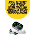 Kablosuz Bluetooth Kulaklık Çift Telefon Destekli Powerbankli Dijital Göstergeli ( Lisinya )