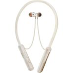 Kablosuz Bluetooth Kulaklık Stereo Mikrofon Boyun Bantlı Sporcu Kulaklık Enc Özellikli 250 Saat - Bej