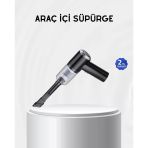 Kablosuz El Süpürgesi – Araç İçi Temizlik İçin 5500Pa Güçlü Emiş, Usb Şarjlı Mir94061751