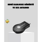 Kablosuz HDMI Görüntü ve Ses Aktarıcı – Anycast M9 Plus Tak-Çalıştır Tv Adaptörü