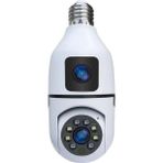 Kablosuz Ip Güvenlik Gözetleme Kamerası 2mp + 2mp Çift Lensli Otomatik Takip Panoramik Ampul Kamera Kablosuz CMR40 - standart