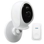 Kablosuz Kapı Zili Kamera 2MP 1080P WiFi Kızılötesi Gece Görüş Kapı Zili Duyarlı Mikrofon Ev Güvenliği Için İki Yönlü Ses Mikrofonu (AB Tak)