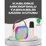 Kablosuz Karaoke Mikrofon Hoparlör Seti Güçlü Ses Çıkışı FRTKGT25DYMUCZZZTEKMİKROFONLUKAREOKE-2