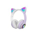 Kablosuz Kedi Kulaklık Işıklı Kulaküstü Mikrofonlu Bluetooth Hafıza Kartı Girişli Çocuk Kulaklığı