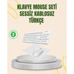 Kablosuz Klavye ve Mouse Seti - Ergonomik Tasarım, Sessiz Kullanım, Geniş Uyumluluk