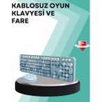 Kablosuz Klavye ve Mouse Seti – Sessiz Tuş, Retro Tasarım