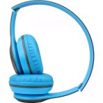 Kablosuz Kulak Üstü Bluetooth Kulaklık - Thirsty - Mavi