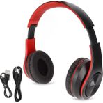 Kablosuz Kulaklık Stereo Gürültü Önleyici Katlanabilir Bluetooth Kulaklık Cep Telefonu Pc Seyahat Oyunu Siyah Kırmızı (Yurt Dışından) - Renkli