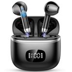 Kablosuz Kulaklıklar Bluetooth, Kulak İçi Kulaklıklar Bluetooth 5.3 HiFi Stereo Derin Bas ile, Gürültü Önleyici 4 ENC Mikrofonlu Kulak Tomurcukları, Çift LED Ekran, Telefon Pedi Dizüstü Bilgisayar