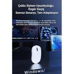 Kablosuz Mouse 12800 Dpi 3 Modlu Bluetooth 2.4G Usb Kablolu 1000Hz Raporlama Hızı 67G Hafif 6 Tuş 300Mah Şarjlı Ofis Mouse | Ajazz Nj07 (Siyah - Nj07)