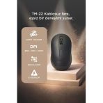Kablosuz Mouse Usb Alıcılı Fare TM22 Siyah