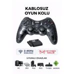 Kablosuz Oyun Kolu 2.4Ghz Pc, Ps1, Ps2, Ps3, Tv Box Ve Android Uyumlu Çift Titreşimli Gamepad