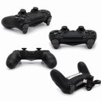 Kablosuz Oyun Kolu PS4 ve PC ile Uyumlu, Siyah, Çift Titreşim, USB Şarj Kablosu Dahil