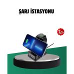 Kablosuz Şarjlı Dijital Masa Saati – 3 Parlaklık Seviyeli Led, Hızlı Şarj, Apple Uyumlu Mir57512571