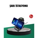Kablosuz Şarjlı Dijital Masa Saati – 3 Parlaklık Seviyeli Led, Hızlı Şarj, Uyumlu