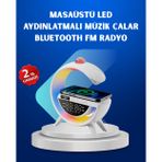 Kablosuz Şarjlı Dijital Saat Rgb Işıklı Bluetooth Hoparlör Çok Fonksiyonlu