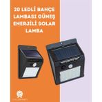 Kablosuz Solar LED Lamba | Bahçe, Veranda, Merdiven Işığı, Otomatik Aç-Kapa Sensörlü - Beyaz - Sarı - 1 - 10 W