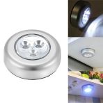 Kablosuz Spot Pilli Dokunmatik Led Lamba 3 Ledli Dolap Lambası (5224) Vitrin