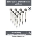 Kablosuz Su Geçirmez Dayanıklı Solar Güneş Enerjili Bahçe Lambası Plastik Saplama 30cm 10 Adet Set