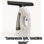 Kablosuz Su Püskürtmeli Cam Temizleme Makinesi - Çift Hazneli, 20W Güçlü Motor, 30 Dakika Kesintisiz Kullanım