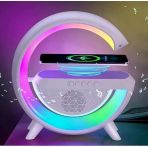 Kablosuz Telefon Şarj Bluetooth Hoparlör Istasyonu Ses Rgb Atmosfer Gece Işık Bt-2301 (5365)