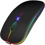 Kablosuz Wireless 4 Tuşlu Rgb Işıklı Sessiz Mouse Siyah