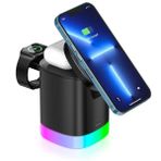 Kablosuz Wireless Şarj Standı Telefon - Saat - Kulaklık için Kablosuz Şarj Standı 3in1