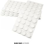 Kacar Home 20 mm Yapışkanlı Koltuk Mobilya Ayak Keçesi Masa Sandalye Keçesi Zemin Koruyucu Keçe Beyaz 48 Adet