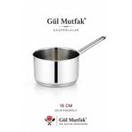 Kaçerola Sütlük Ve Sosluk Tabanlı 16 Cm 1400 Ml Paslanmaz Çelik
