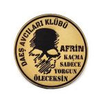 KAÇMA SADECE YORGUN ÖLECEKSİN Deri PEÇ - Arma - Askeri Patch