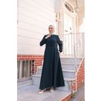 KADEEM Allerli Kiloş Bağcıklı Ferace - 9041